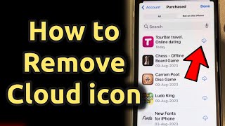 How to remove cloud icon on apps from App Store