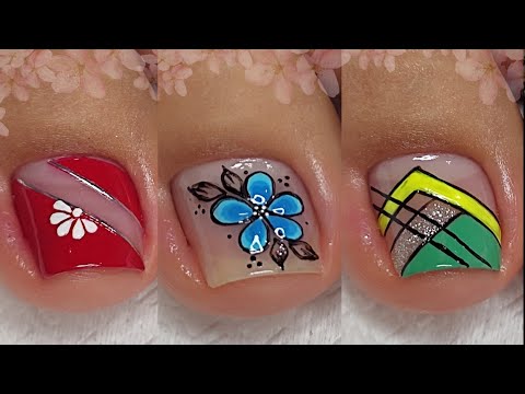 3 IDEAS DE UÑAS PARA PIES SÚPER LINDAS Y SENCILLAS🦶💅😍