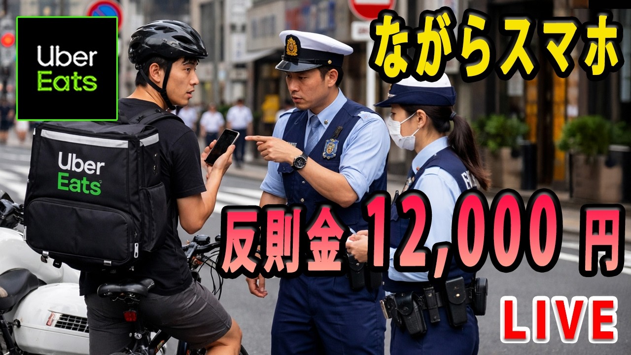 今日から自転車でも青切符【Uber Eats（ウーバーイーツ）配達】自転車配達員は引退すべき？