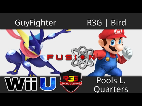Fusion 4 - GuyFighter (Greninja) vs R3G | Bird (Mario) - Smash 4 Pools L. Quarters
