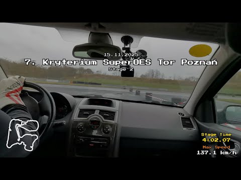 7. Kryterium SuperOES Tor Poznań 15.11.2025 - SS2 Renault Megane Sport 225 4:02.109