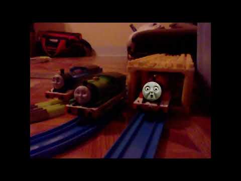 Thomas and Percy Drop By James' Shed