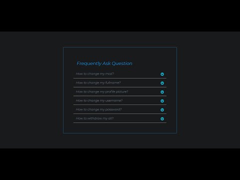 Build a FAQ Accordion Menu Using CSS | How to Create FAQ Accordion Menu Tabs | HTML5 CSS3 jQuery