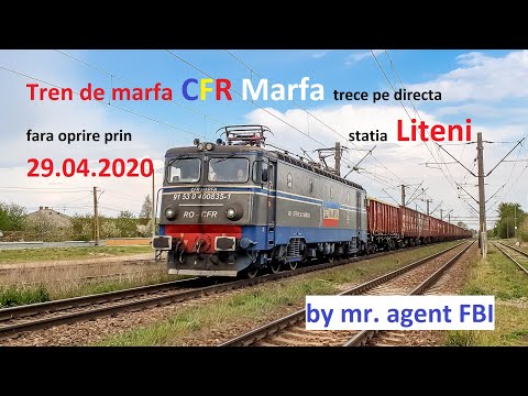 Tren de marfa cu mecanic de nota 10 trece pe directa prin statia Liteni cu EA835 - 29.04.2020