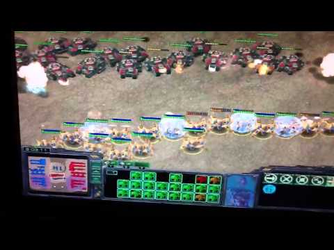 StarCraft 2 48 Siege Tanks vs 24 Immortals Fully Upgraded
