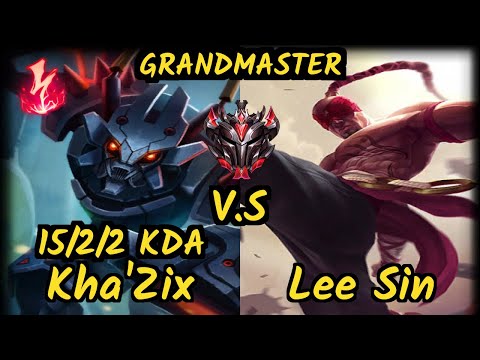Sirt (KHA'ZIX) vs LEE SIN - 15/2/2 KDA JUNGLE GAMEPLAY - BR Ranked GRANDMASTER