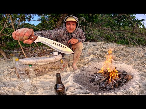 3 DÍAS de supervivencia en solitario – SIN COMIDA Y SIN AGUA en la remota Isla Mosquito