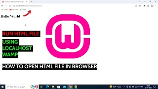 How to Run HTML File in Localhost Using WAMP | How to Open Html File in Browser