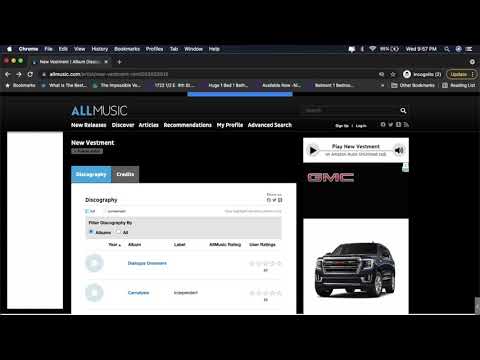The New Vestment Albums are on AllMusic!!!