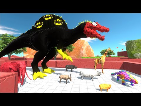 ESCAPE FROM BATSPIDERMAN SPINOSAURUS - Animal Revolt Battle Simulator