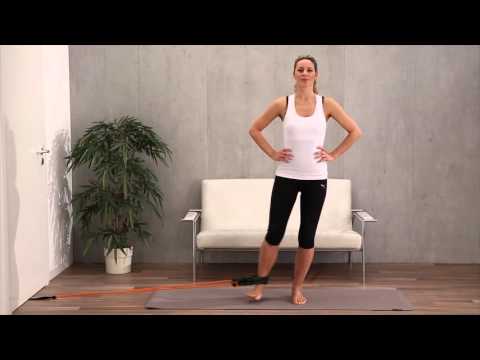 Zugseilset: Beinachsenstabilisation linkes Bein heranziehen