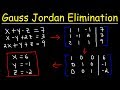 Gauss Jordan Elimination Reduced Row Echelon Form
