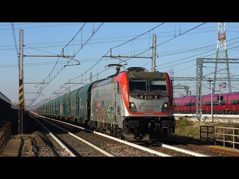 LINEA BOLOGNA - MILANO: TRENI MERCI IN TRANSITO RAPIDO NELLA STAZIONE DI ANZOLA DELL'EMILIA!