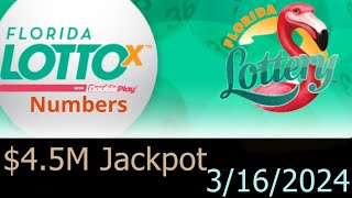 Florida Lotto Winning Numbers 16 March 2024. Today FL Lotto Drawing Result Saturday 3/16/2024