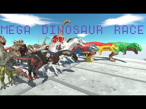 MEGA DINOSAUR RACE PART 2 | all unit race - Animal Revolt Battle Simulator