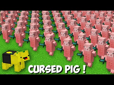 Why did an ARMY OF CURSED PIG HUMANS ATTACK ME in Minecraft ? NEW SECRET MOB !