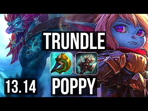TRUNDLE vs POPPY (TOP) | Rank 1 Trundle | NA Challenger | 13.14