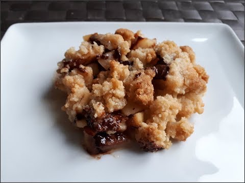 Crumble aux pommes, poires et chocolat 🍎🍐 #14
