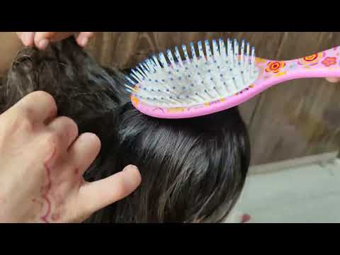 Remove many lice from brown hair || ASMR Pakistan