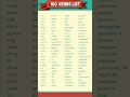 100 Verbs List Must Know Verbs For English Learners Verbs Verb
