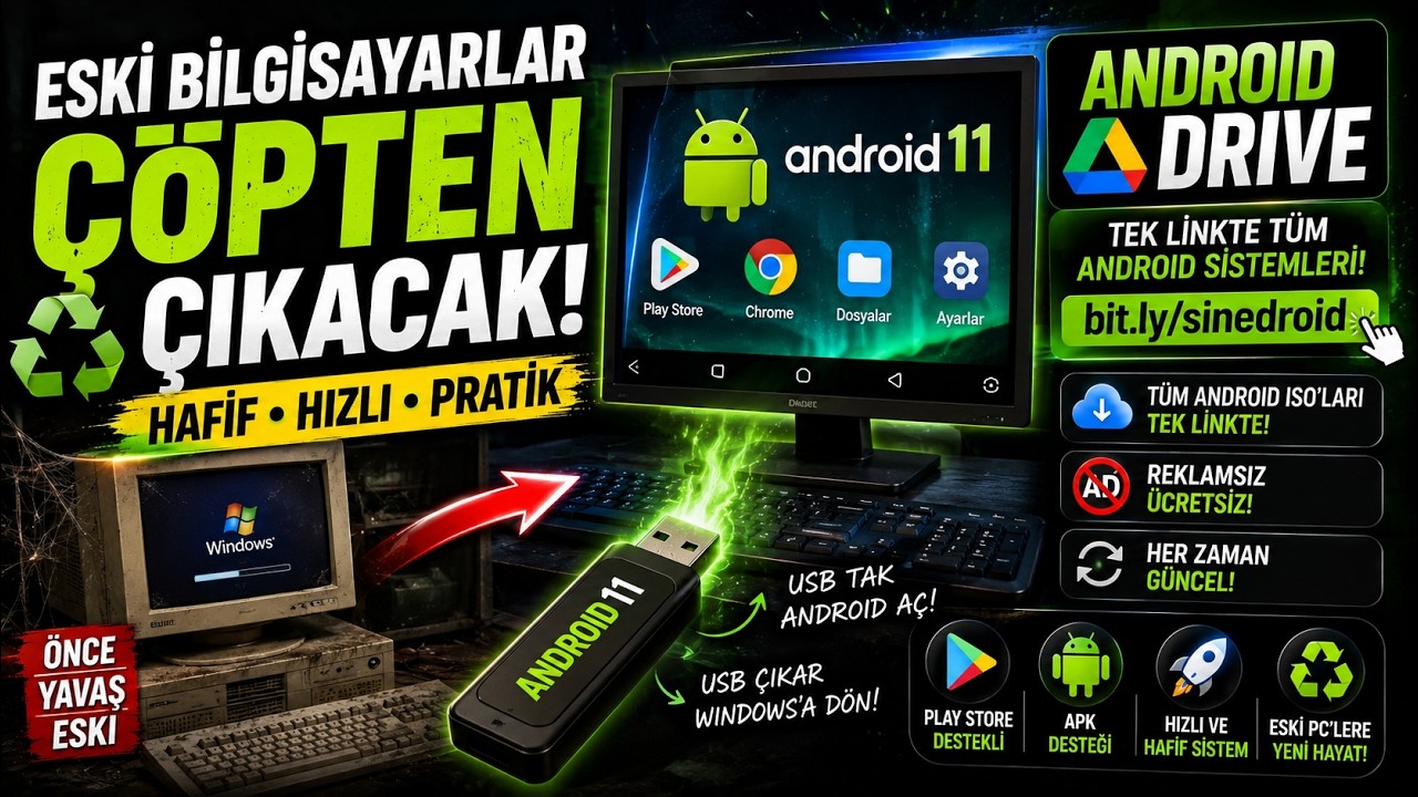 Sinetech Gururla Sunar ✊ Android Drive: Tek Linkle TÜM Android Sistemleri! 🚀