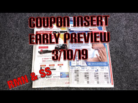 Coupon Inserts Early Preview😊Coupons Arriving 3/10/19~What Coupons Did I Get🤔 Video