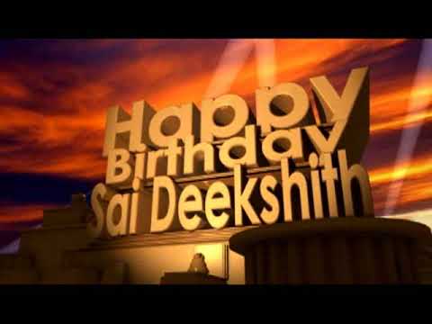Happy Birthday Sai Deekshith