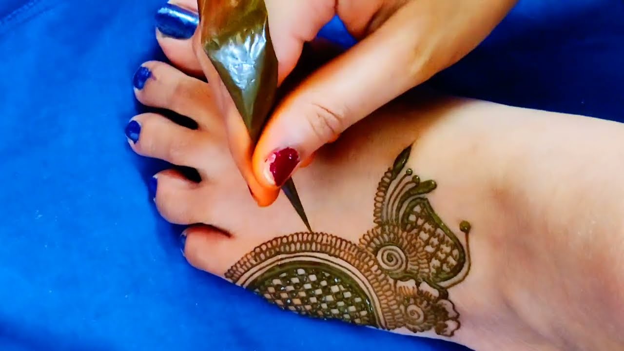 bridal feet mehndi design by aaru mehndi