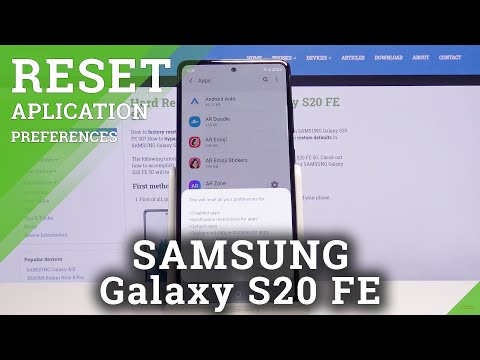 How to Reset App Preferences in SAMSUNG Galaxy S20 FE 5G – Restore App Preferences