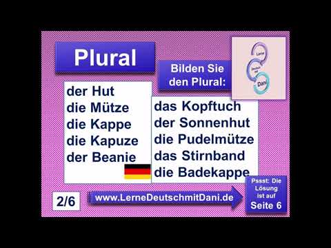 Deutsch lernen: Plural Hut usw.