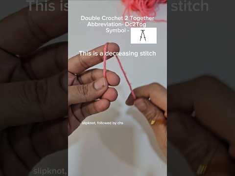 dc2tog crochet tutorial (double crochet 2 together stitch video tutorial)|dc2tog stitch #shorts