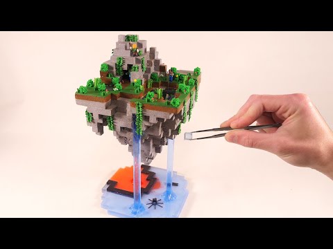I made a miniature floating Minecraft Island