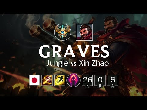 Graves Jungle vs Xin Zhao - JP Challenger Patch 8.13