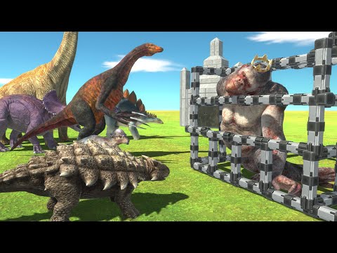 Dinosaurs Help The Gorilla Army Save Their King - Animal Revolt Battle Simulator