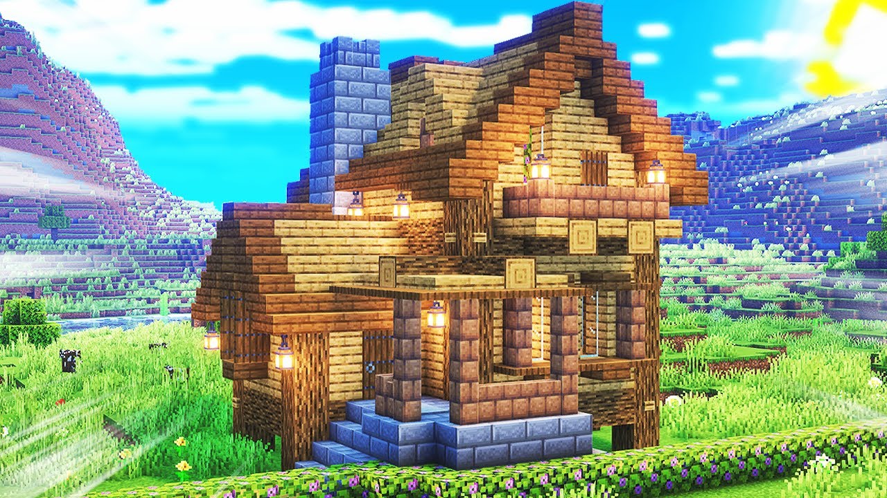 Minecraft: How To Build an Easy Wooden Starter House - Minecraft Builders