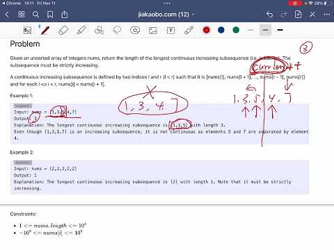 贾考博 LeetCode 674. Longest Continuous Increasing Subsequence