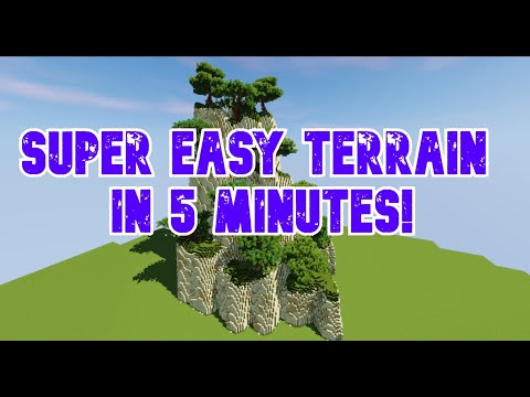 Super Easy Terrain In 5 Minutes - Minecraft Building Tutorial