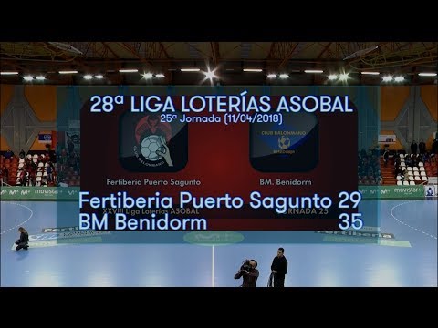 LIGA LOTERIAS ASOBAL J25 Fertiberia Puerto Sagunto - BM Benidorm 29 - 35