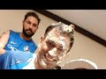Dhoni S Birthday Celebration In Dressing Room Birthday Cake On Dhoni Dhoni Cuts Birthday Cake