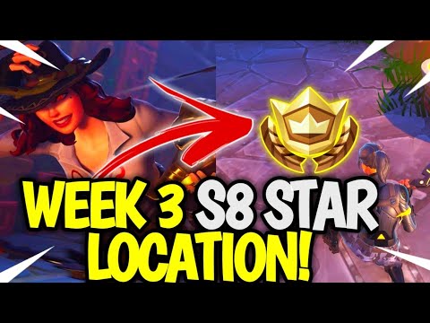 Fortnite WEEK 3 Secret Star Location! Fortnite SEASON 8 Week 3 Star LOCATION!