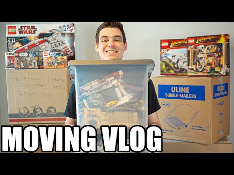 Moving my LEGO collection into my NEW HOUSE! (MandR Vlog)