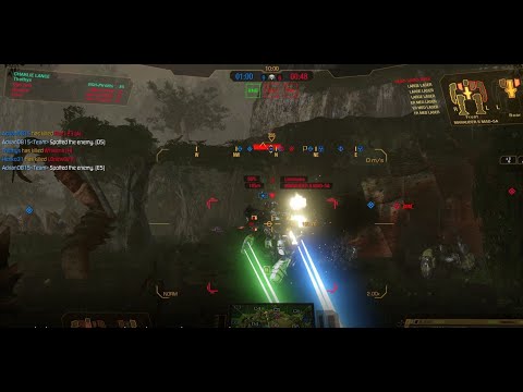 MWO Quickplay Brawl Action with the RGH-PH Roughneck Powerhouse in Jungle Enviroment
