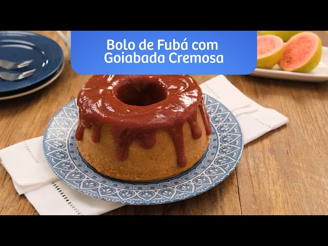 Doces Receitas: Bolo de Fubá com Goiabada