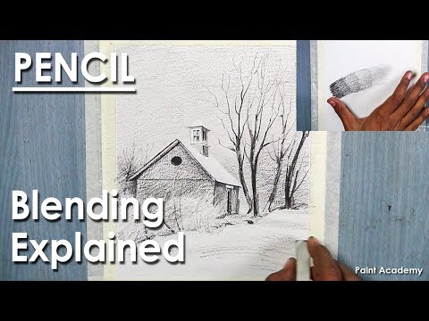 Mountains and Pine Tress Watercolor Pencil Landscape Drawing | steps to follow