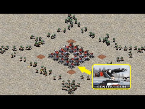 Conscripts vs Sentry Guns - Same Cost - Red Alert 2