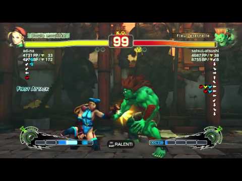 SSF4-AE: ad-na [Cammy] vs satsui-atsuchi [blanka]