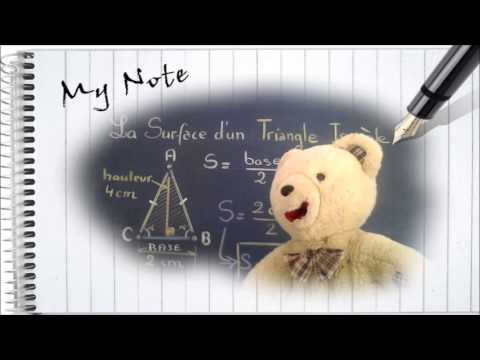 Calculer la surface ou l'aire d'un triangle isocèle : CM1 CM2 6ème 5ème