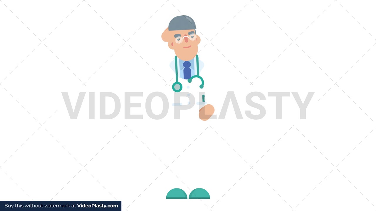 Doctor Man Scratching Head Stock Animation