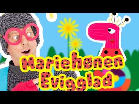 Mariehønen Evigglad, kendt børnesang med fagter | Lille Bille