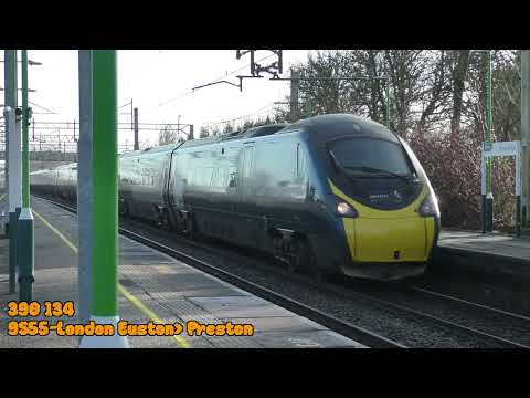 Acton Bridge (Cheshire) Freight & Passenger Trains on a cold morning WCML January 10th 2026